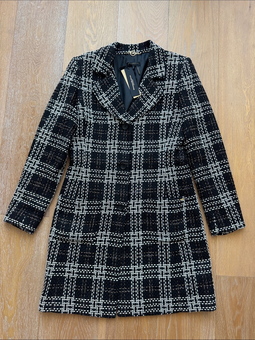 Donna Karan New York tweed coat